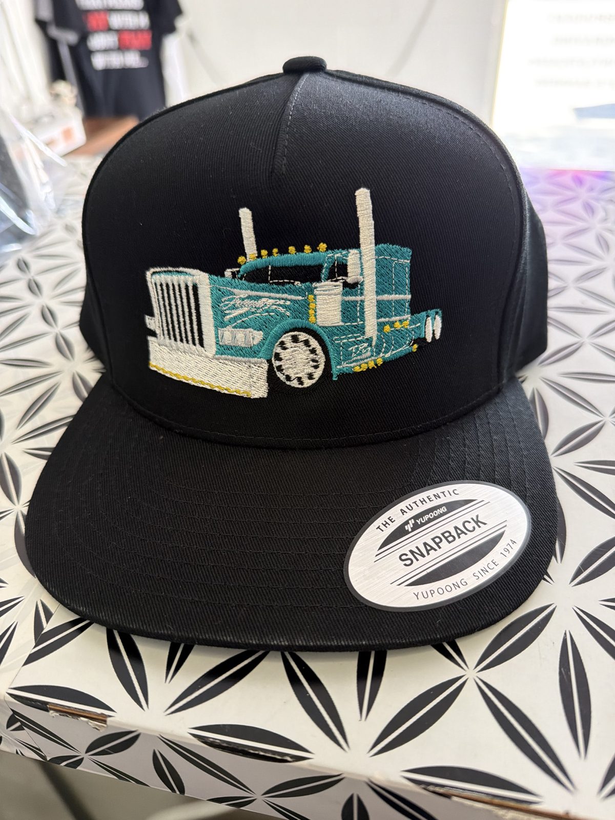 Semi Truck Hat by DP Embroidery